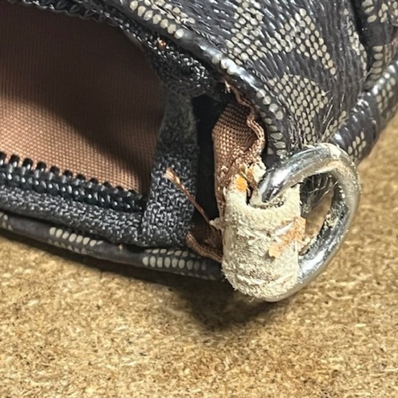 Giani Bernini Brown Block Signature Zip Wallet Clutch Small Purse 7.5"x5.25" - Picture 13 of 14